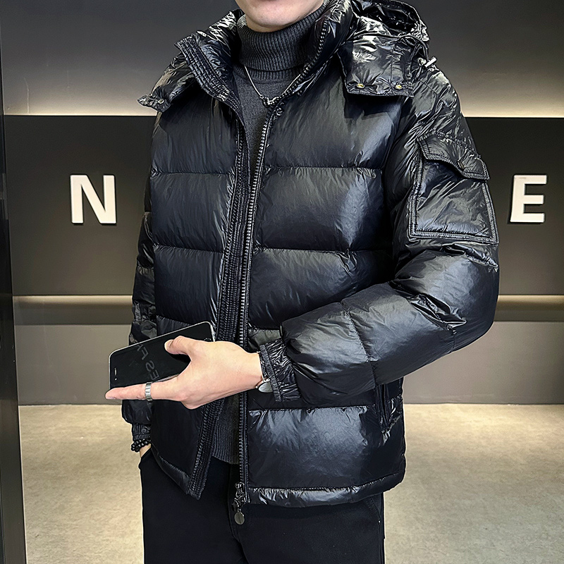 【白鸭绒】羽绒服男冬季亮面外套