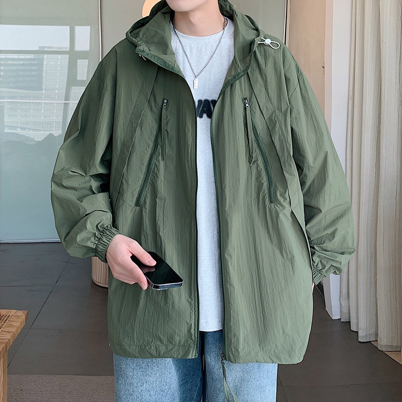 防晒衣男夏季薄款潮流夹克男款防晒服潮牌褂子男式冰丝皮肤衣外套