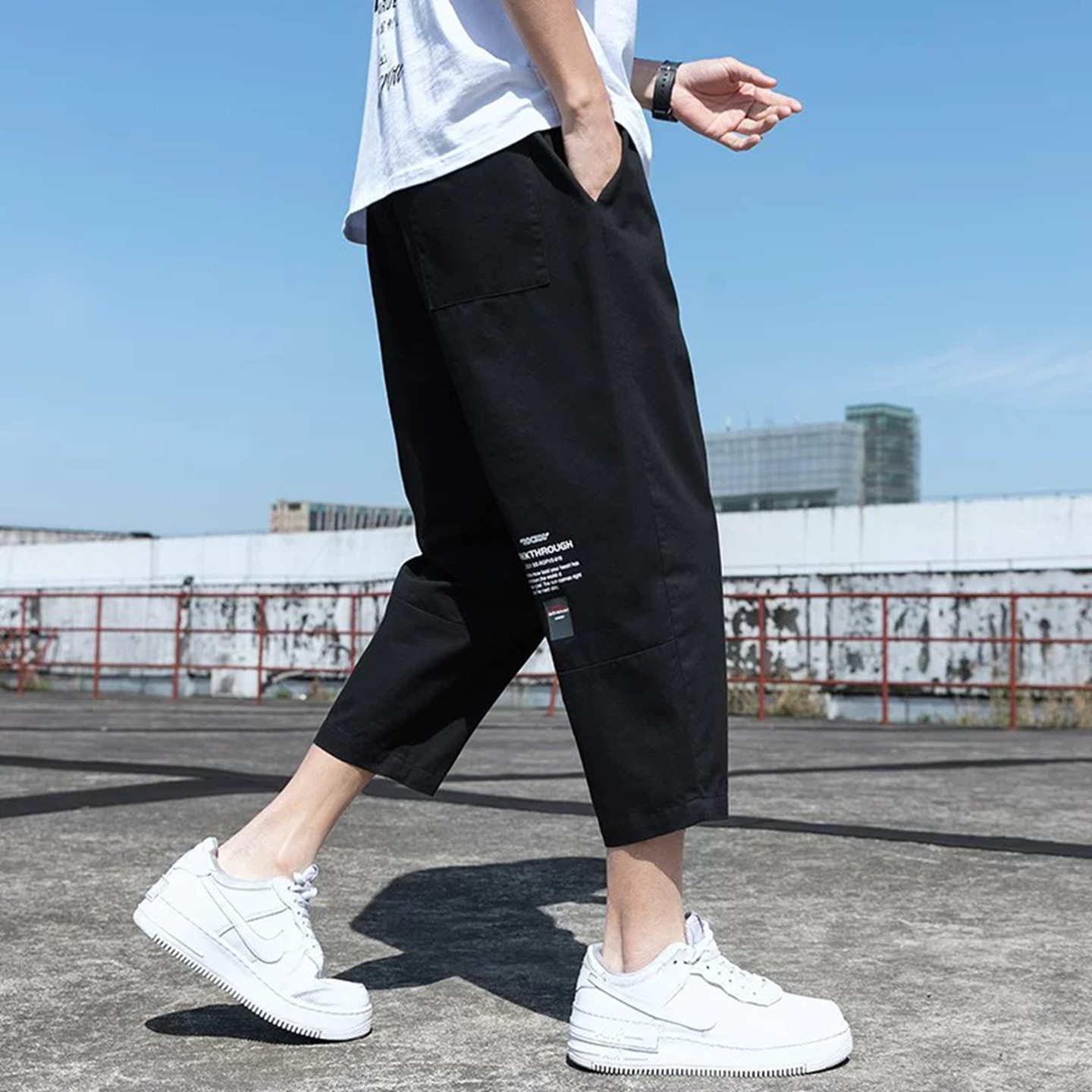 【新品】八分裤男夏季休闲九分裤图片