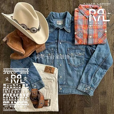经典狠货！双RL Western Jacket西部水洗牛仔外套夹克短款衬衫