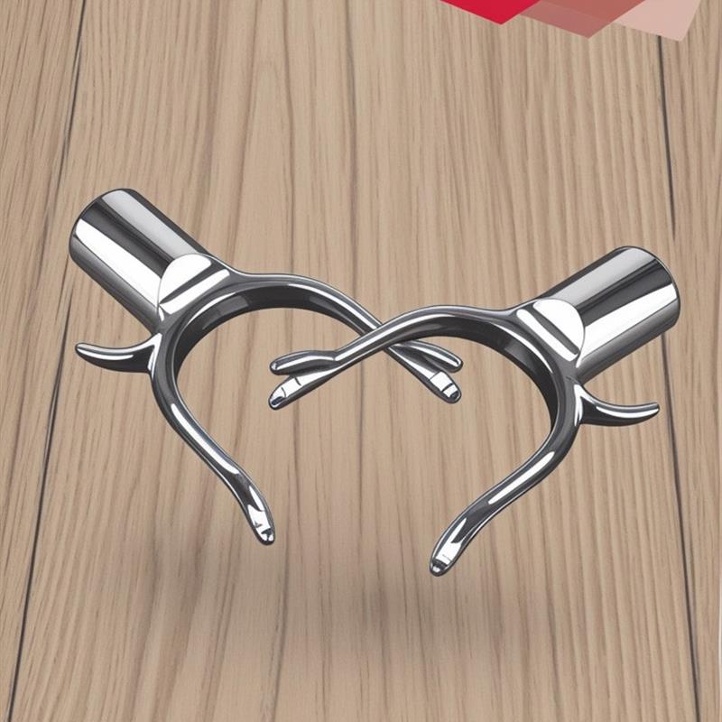 不锈钢衣叉头拉钩挑挂衣架撑衣杆接头伸缩晾衣杆加大金属U型叉头