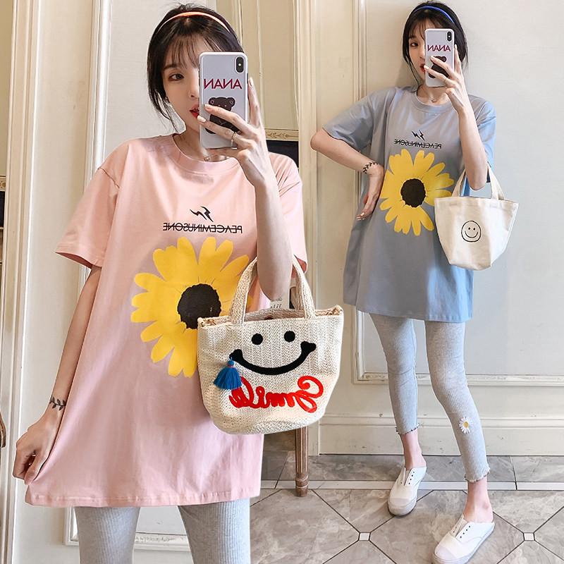 maternity dress Short sleeved T-shirt Trend summer pure cotton Base coat Easy jacket suit Mid length version Dressin the Women's clothing/Boutique , Dress  category - from Buy2taobao.com to provide professional Taobao agent buy service