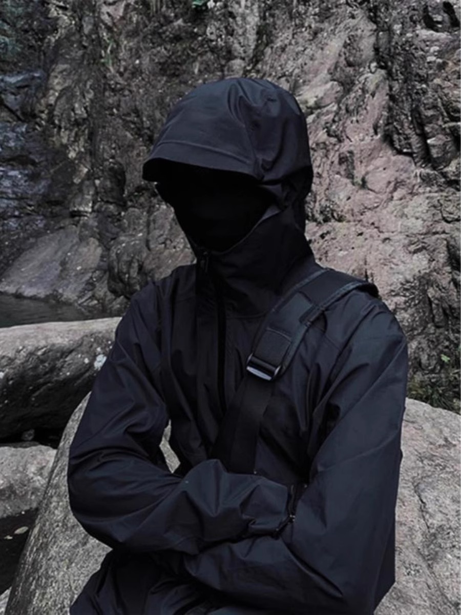 黑武士台州三门冲锋衣外套男户外防水旅行登山服美式机能爬山夹克