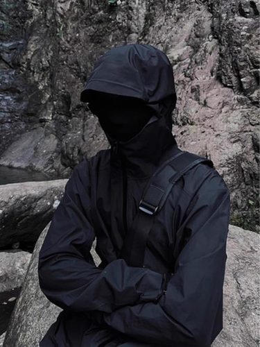黑武士台州三门冲锋衣外套男户外防水旅行登山服美式机能爬山夹克