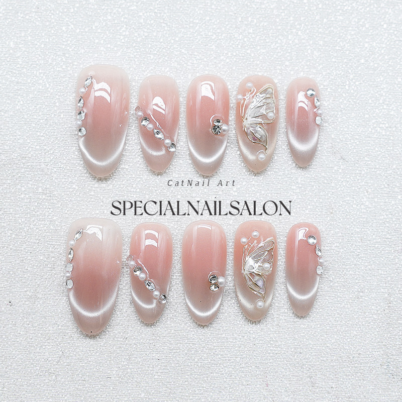 【波光灵蝶】纯手工穿戴甲爆闪钻饰立体蝴蝶高级感纯欲风显白美甲,彩妆/香水/美妆工具,穿戴甲/甲片,淘宝优惠券,粉丝福利购,淘宝优惠卷