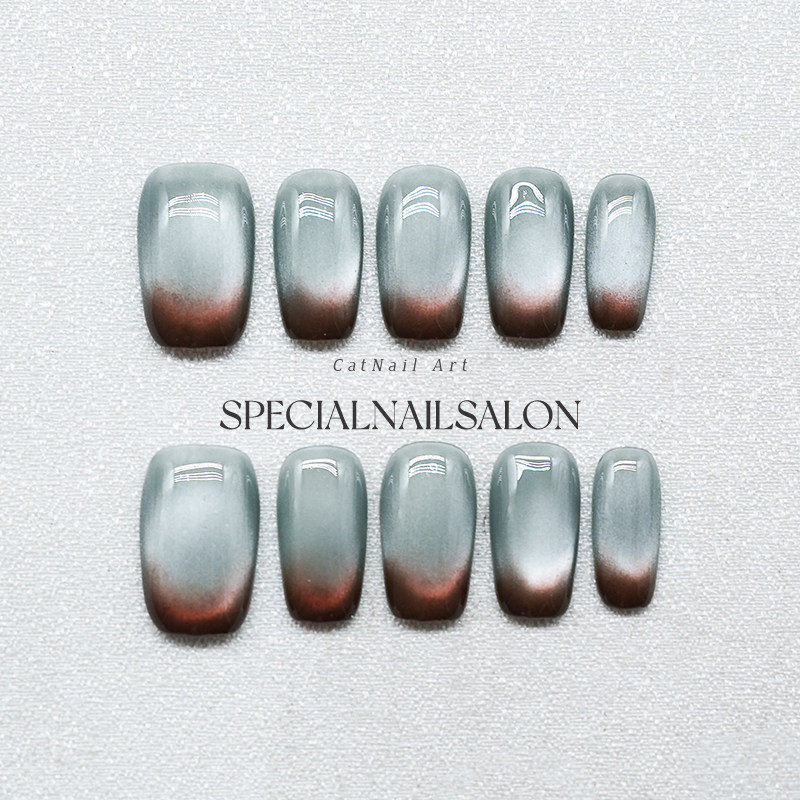 【雾森余温】纯手工穿戴甲撞色晕染猫眼高级感简约美甲2025年新款,彩妆/香水/美妆工具,穿戴甲/甲片,淘宝优惠券,粉丝福利购,淘宝优惠卷