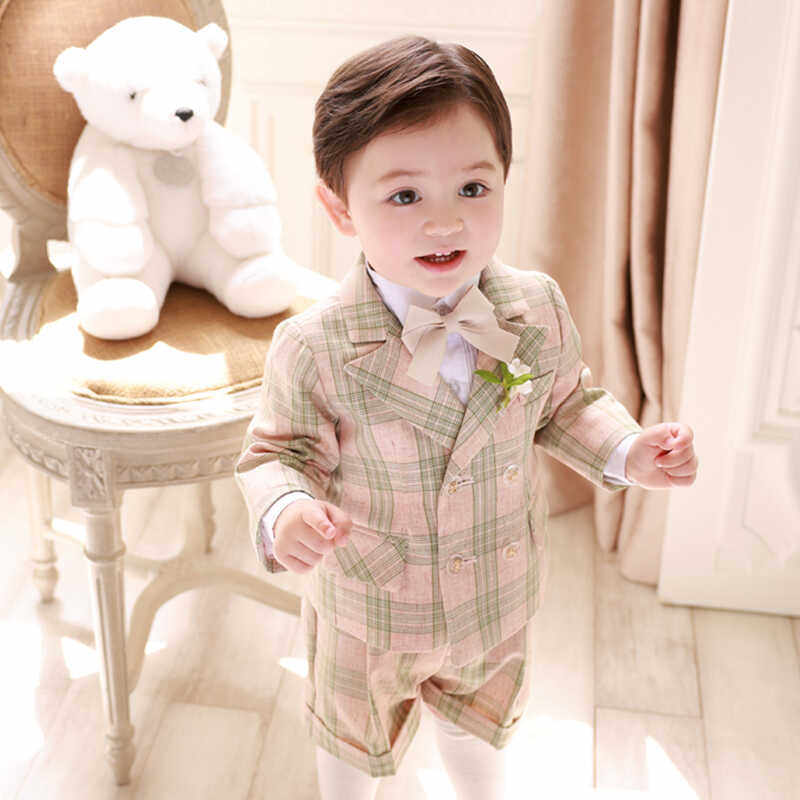 男童西装儿童套装花童礼服小男孩帅气英伦主持人高端演出西服秋季