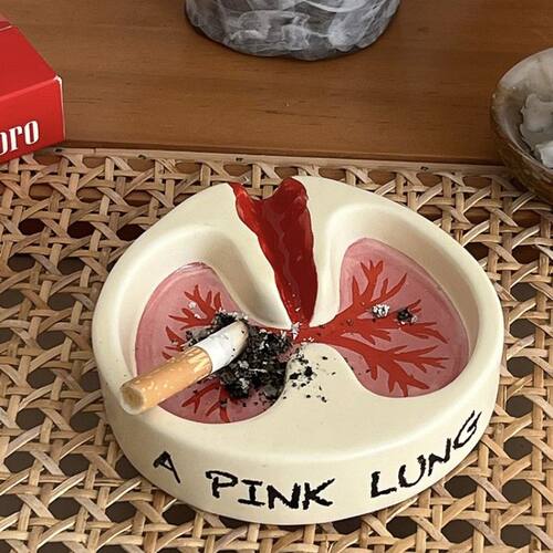 创意烟灰缸摆件粉色肺装饰男生女生礼物小众有趣个性创意家居摆件