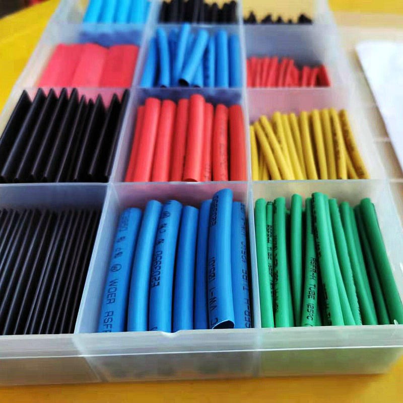 热缩套管热缩管 电线保护带胶绝缘热缩管套装 盒装彩色热缩管