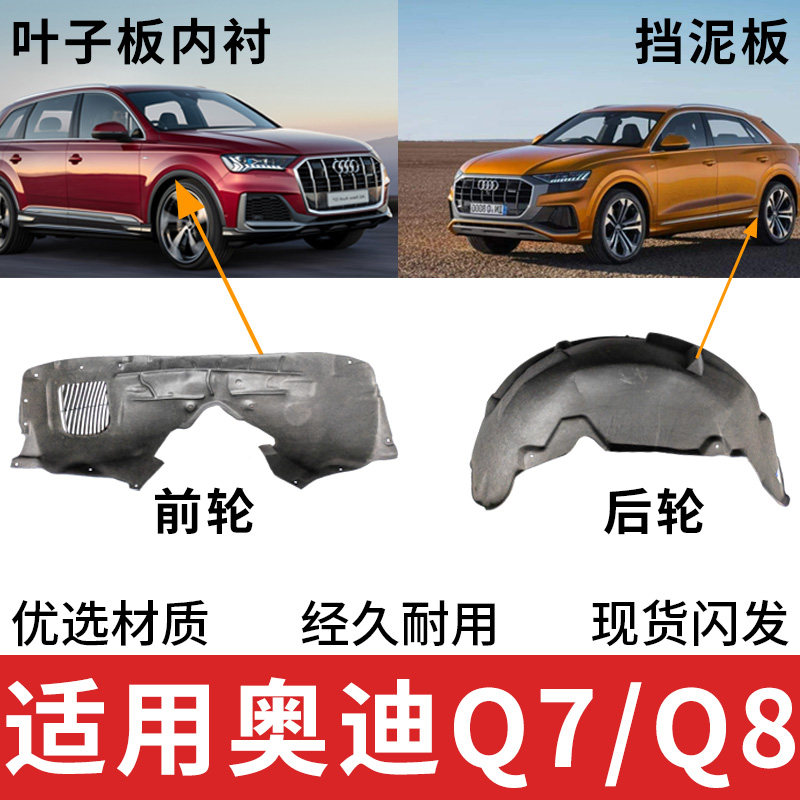 适配奥迪Q78叶子板内衬左