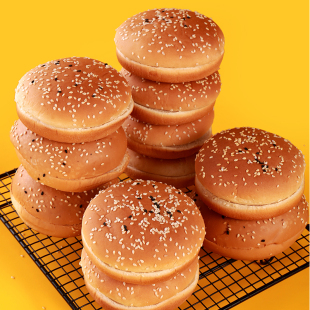 汉堡胚汉堡包面包胚即食半成品早餐肯德基商用家庭装汉堡坯一整箱