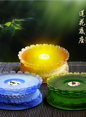 古法琉璃插电发光圆形加高佛像