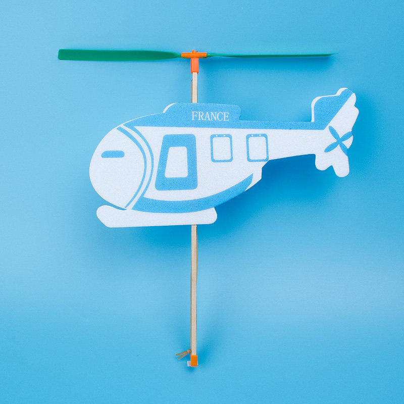 新猛虎橡筋新款直升机科学实验器材航空动力学知识科技小制作推荐