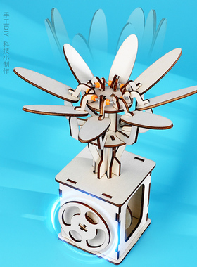 轮回花蕊机械花瓣偏心轮宇宙学生科学实验趣味STEM益智科技小制作