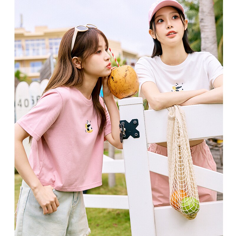 唐狮官方正品女2026新款旗舰女装店商场同款短袖T恤宽松短款上衣