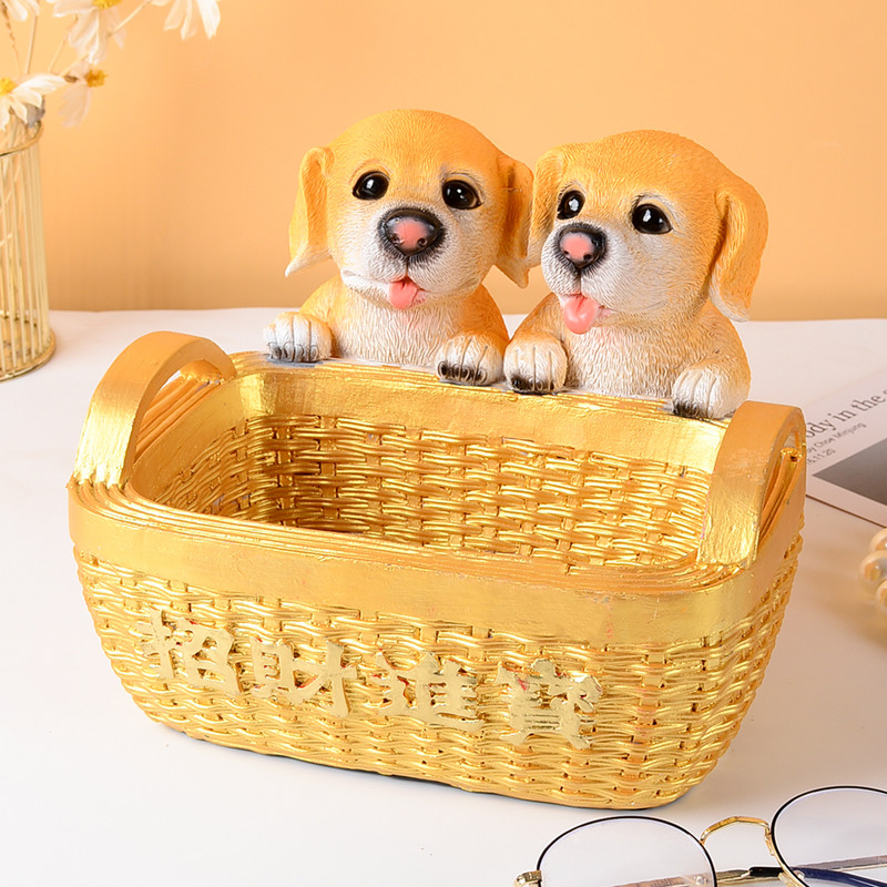 特大号狗狗钥匙收纳摆件大容量客厅茶几遥控器入户鞋柜进门口摆放