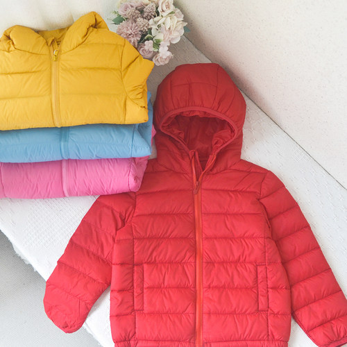雅家110-160女童90绒轻薄羽绒服