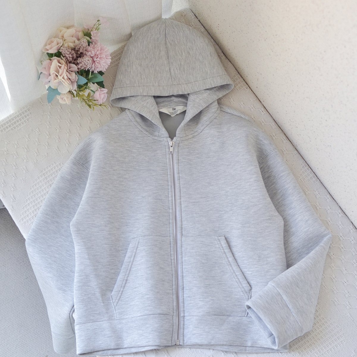 H家134-170女童春秋连帽开衫外套