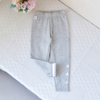 G家90-160女童卡通抓绒打底裤