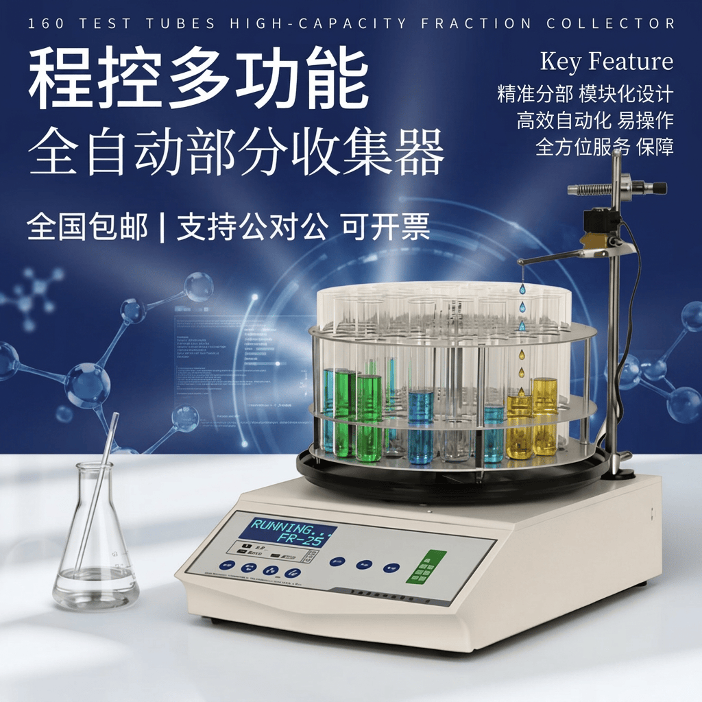 全自动部分收集器 馏分收集器 电脑电子钟程控耐有机定时数据保存 - 实物图