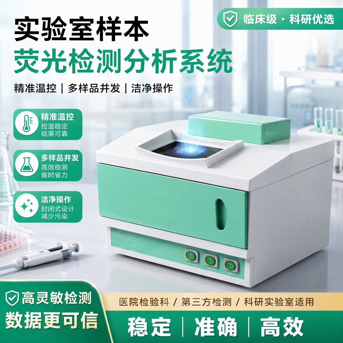 荧光检测仪生化实验食品蔬菜化妆石油化工荧光增白剂快速自动测定