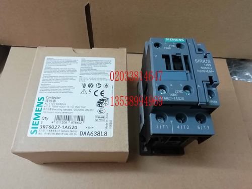 全新正品SIEMENS西门子接触器 3RT6027-1AG20 AC110V 32A
