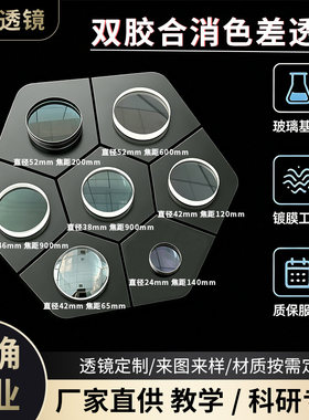 光学K9石英双胶合消色差透镜