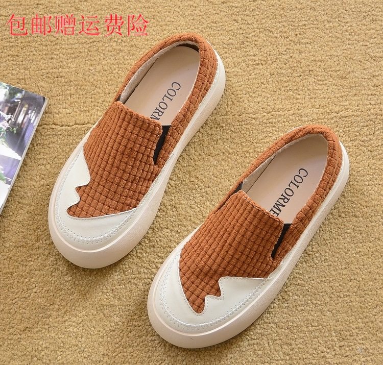 包邮2025新款外贸秋季平底单鞋豆豆鞋懒人鞋渔夫鞋一脚蹬乐福鞋女,女鞋,乐福鞋（豆豆鞋）,淘宝优惠券,粉丝福利购,淘宝优惠卷