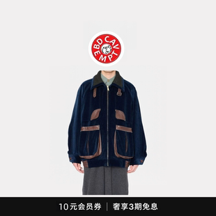 [5折现货]BD CAVEMPT阿部润一 日系灯芯绒翻领拼接多口袋夹克外套