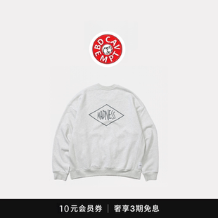 [5折现货]BD CAVEMPT余文乐同款经典菱形印花圆领套头纯棉卫衣男