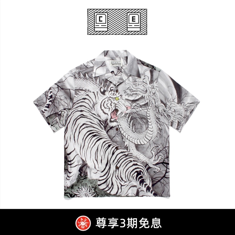 【BD CAVEMPT】被夸爆!夏日清爽首选!龙虎斗日系威夷短袖衬衫男