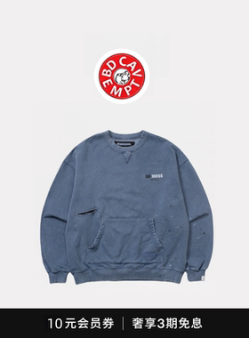 [5折现货]BD CAVEMPT潮牌联名款余文乐日产水洗做旧宽松圆领卫衣