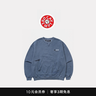 [5折现货]BD CAVEMPT潮牌联名款余文乐日产水洗做旧宽松圆领卫衣