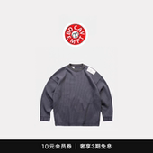 打底衫 CAVEMPT日系复古余文乐圆领撞色华夫格长袖 5折现货