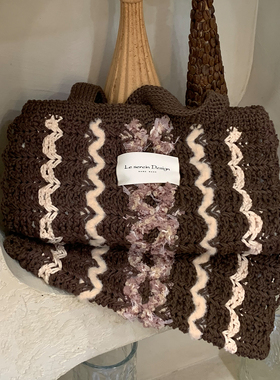 暮色｜夹心单肩包毛线手工diy材料包钩针编织包礼物钩织原创送人