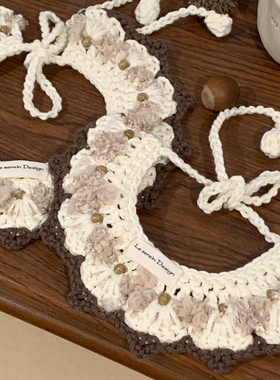 暮色｜宠物围脖毛线手工diy材料包钩针编织猫狗围巾礼物钩织原创