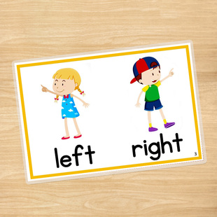 英语反义词彩图单词闪卡大卡片幼儿小学教师教具教室装饰墙贴塑封