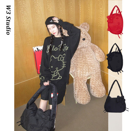 Matter泰国小众潮牌kitty联名尼龙凯蒂猫托特包大容量单肩斜挎包