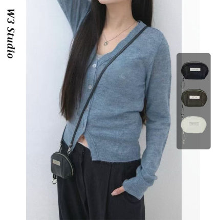 韩系小众ason迷你斜挎包挂饰日常通勤黑色纯色ins风耳机零钱包女