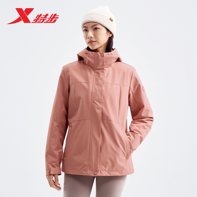 特步迎寒跃冬冲锋衣女2025冬季新款三合一两件套保暖976428660117