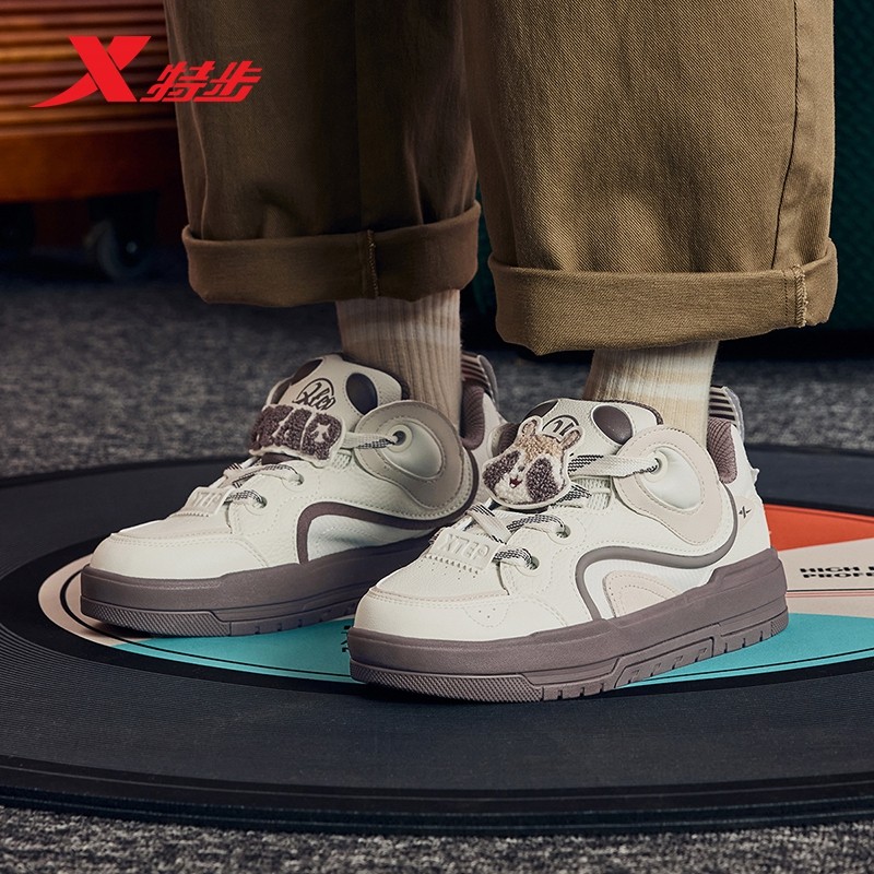 特步萌仔鞋|女2025冬季新款厚底运动鞋时尚百搭板鞋976418310031,运动鞋new,板鞋,淘宝优惠券,粉丝福利购,淘宝优惠卷