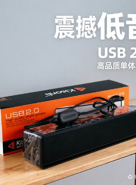 单个电脑音箱一只长条立式USB有源3.5笔记本手机迷你播放器小音响