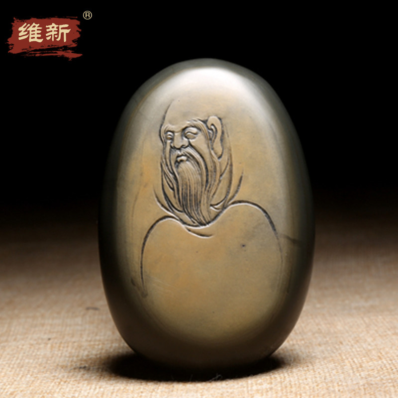 名师作品老坑砚台天然原石歙砚