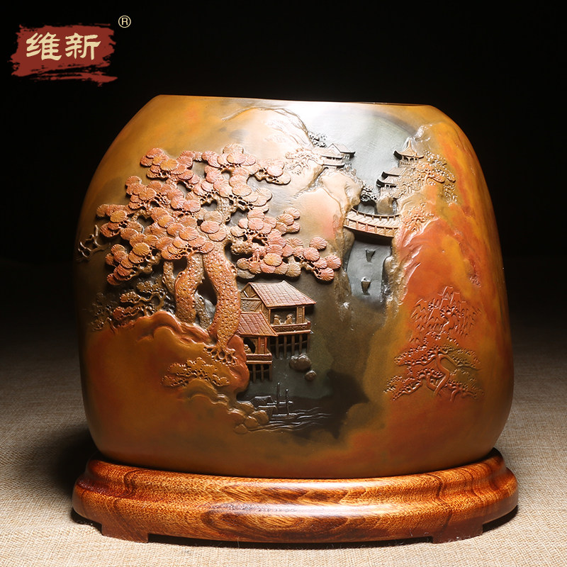 名师作品老坑砚台天然原石歙砚