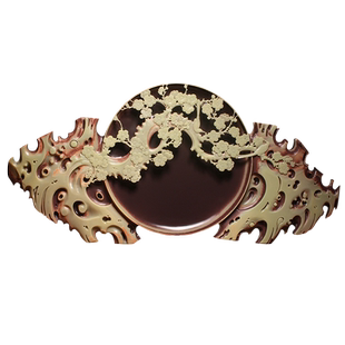 维新歙砚名师柯崇手工紫袍玉带原石《喜上眉梢》砚台天然紫袍玉黛雕刻礼品典藏珍藏佳品祝寿生日纪念摆件