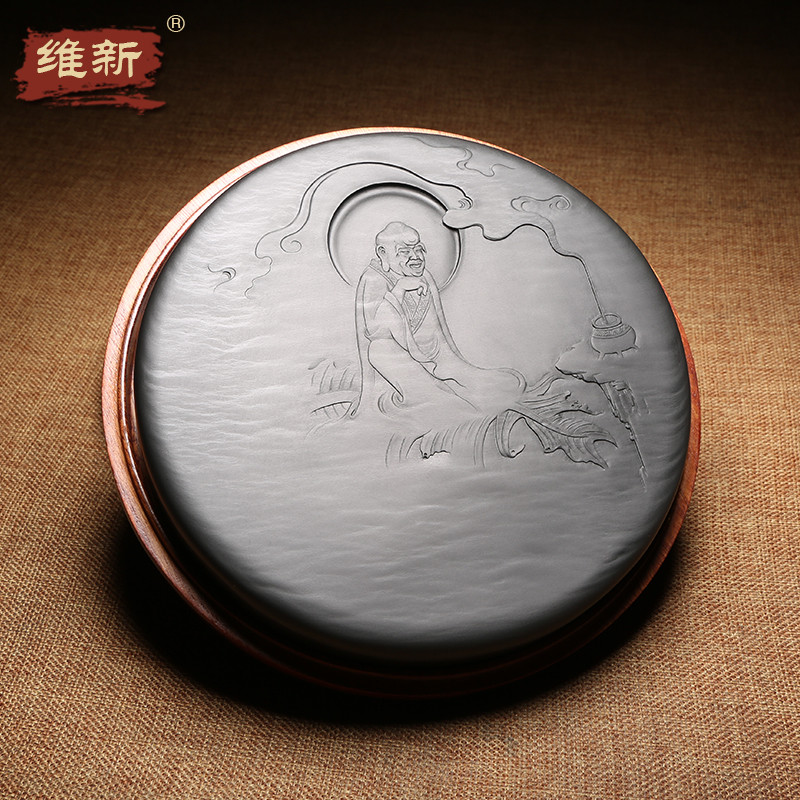 匠心非遗匠心传承精品歙砚名师许亚祥作品《洪福齐天》砚台原石天然龙尾山眉纹收藏老坑礼品文房四宝送礼佳品