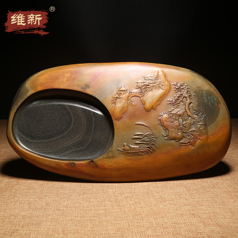匠心遗传雕刻名砚天然原石