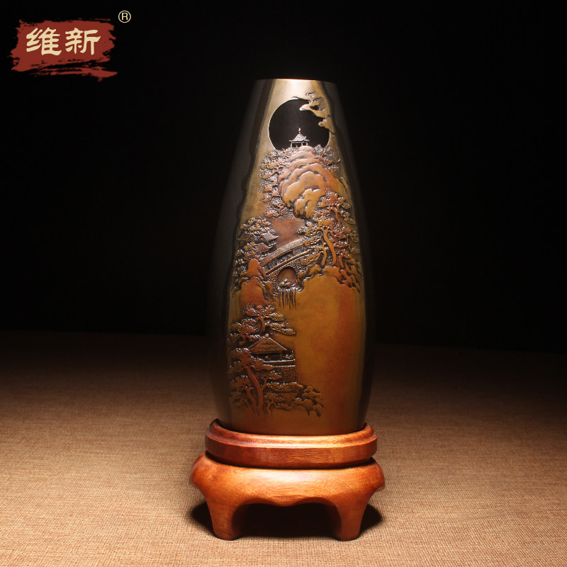 维新歙砚天然原石毛笔摆件作品
