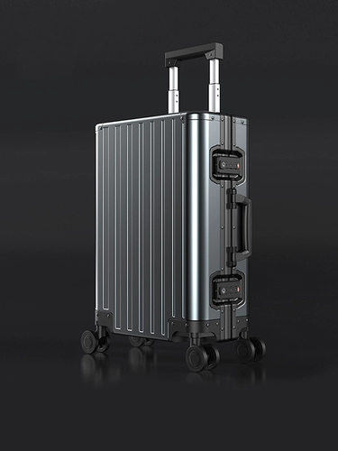 Металлический чемодан подходит для мужчин и женщин, универсальная коробка на колесиках, алюминиево-магниевый сплав, 20 дюймов