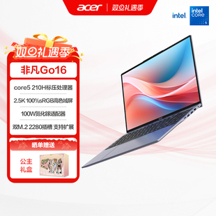 政府补贴 2025款 新Acer Pro轻薄笔记本电脑酷睿性能大学生游戏办公设计师本 宏碁非凡Go14